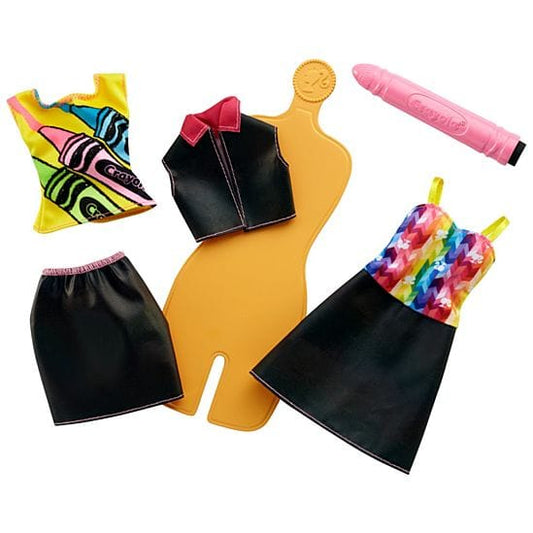 Barbie Crayola Rainbow Design Fashion Set 1
